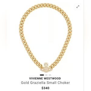 🔹️Vivienne Westwood🔹️ Gold Graziella Small Choker 18"  Necklace